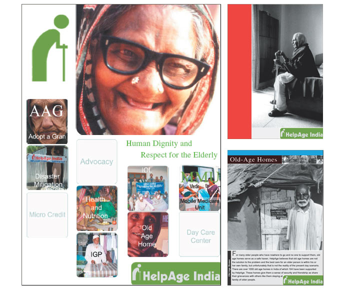 brochure designing and printing for Helpage
